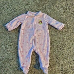 Vintage Disney Pink Sleeper with Winnie the Pooh Embroidery